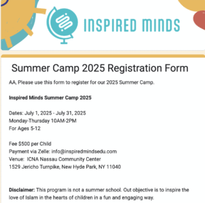 ICNA Nassau Community Center Summer Camp